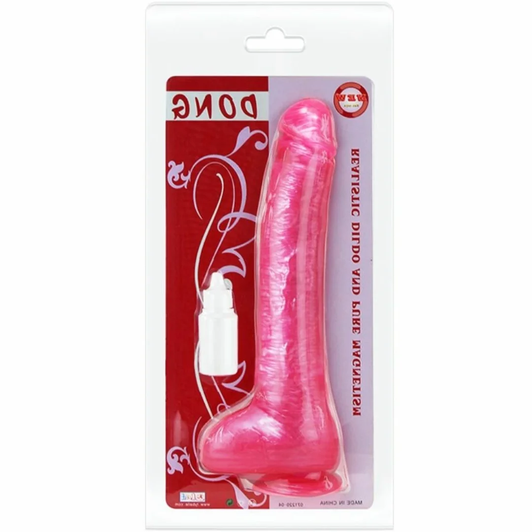 Baile Dong Pink model z przyssawką, powierzchnia teksturowana PVC