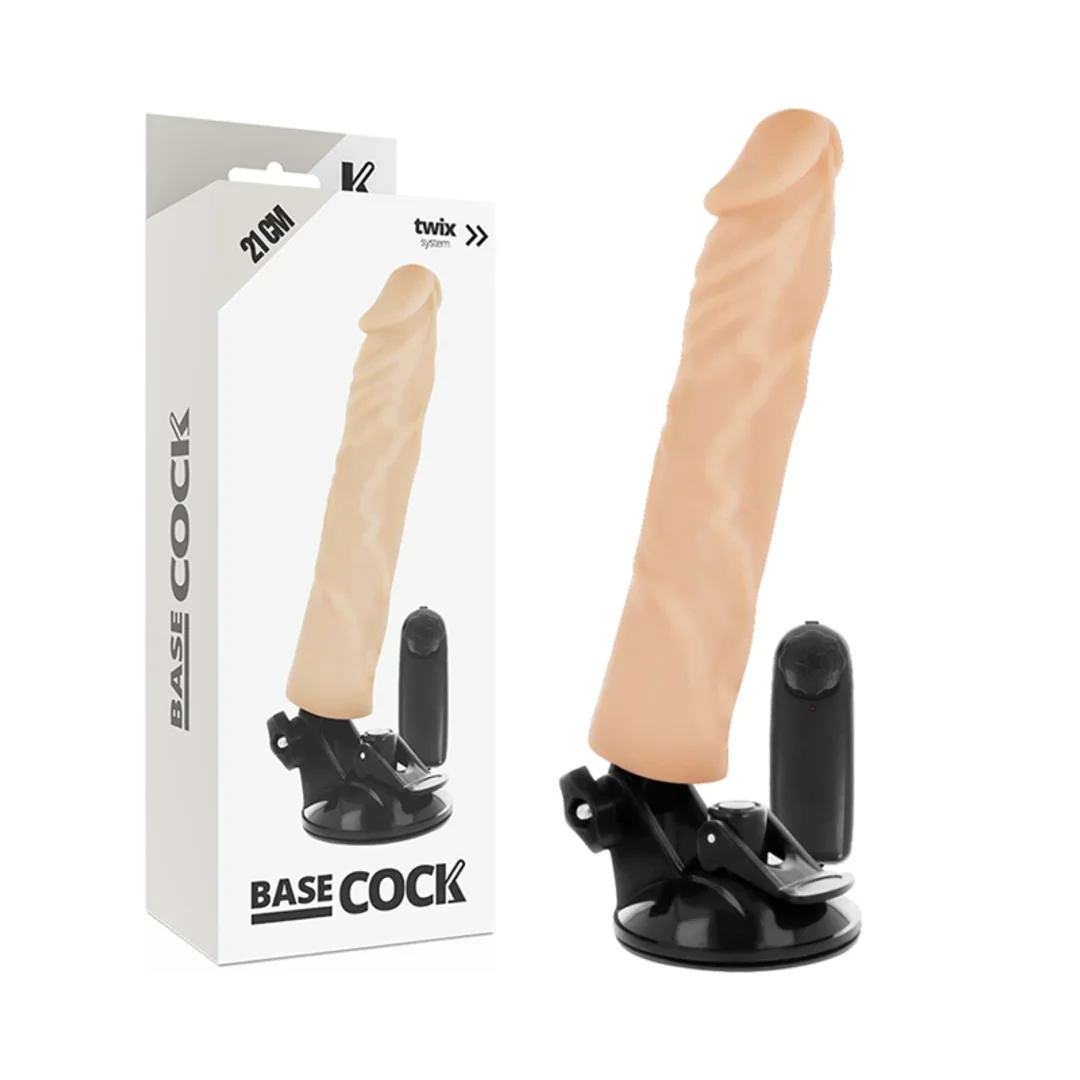 BASECOCK Wibrujący Model Anatomiczny 21 cm TPE Pilot Przewodowy