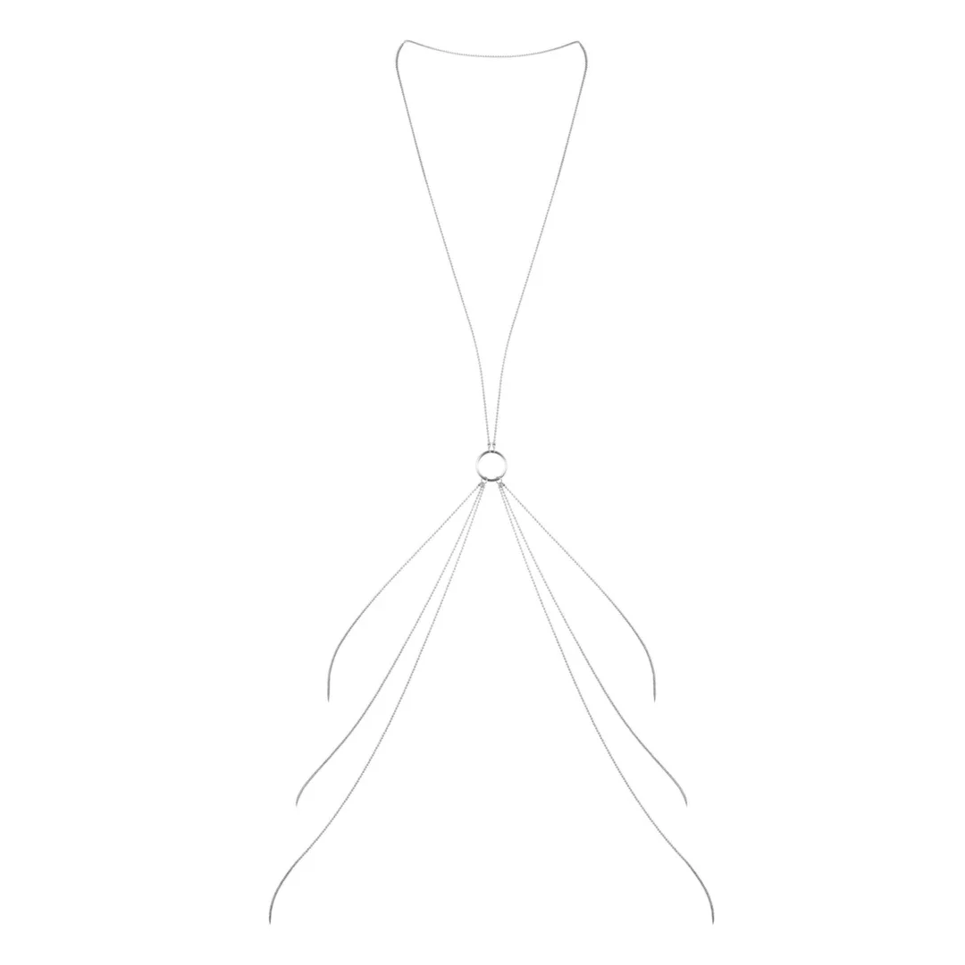 Bijoux Indiscrets Magnifique 8 Body Chain Silver - srebrny łańcuszek ozdobny