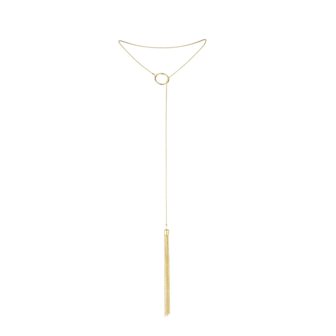Bijoux Indiscrets Magnifique Tickler Pendant Gold - naszyjnik dekoracyjny, złoty