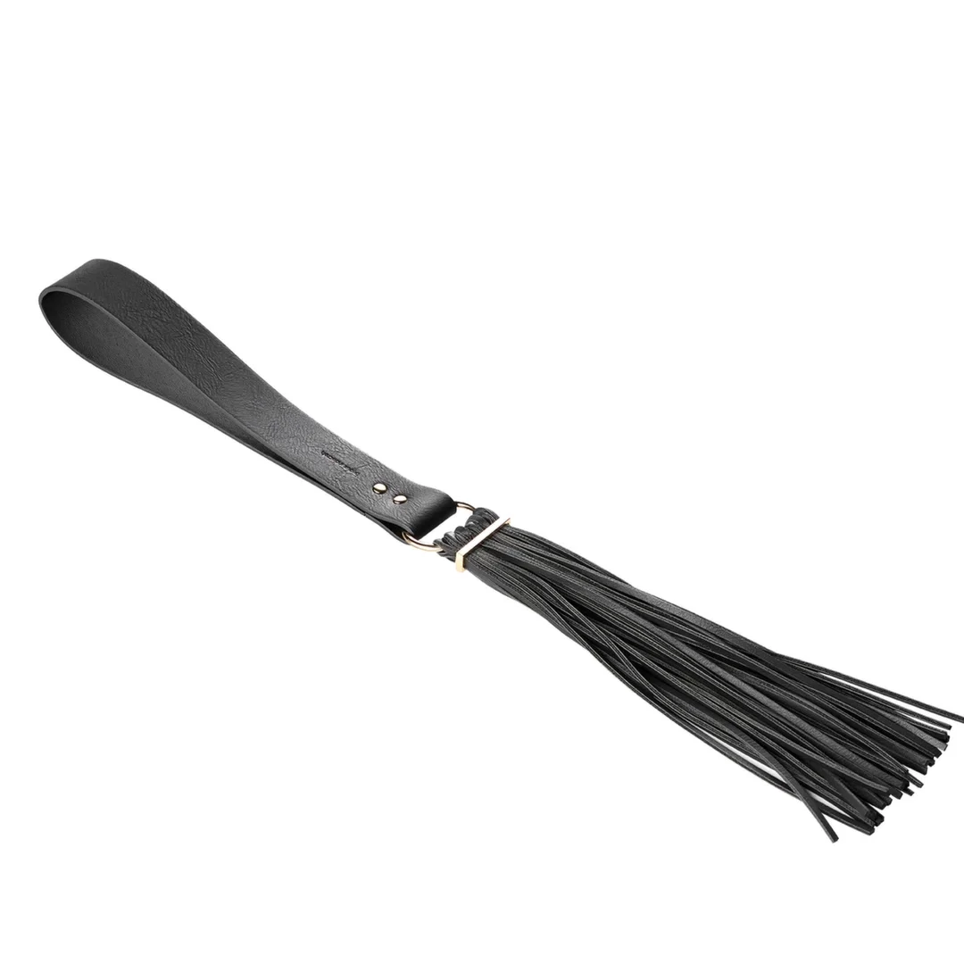 Bijoux Indiscrets Maze Tassel Flogger Black - czarny pejcz z frędzlami