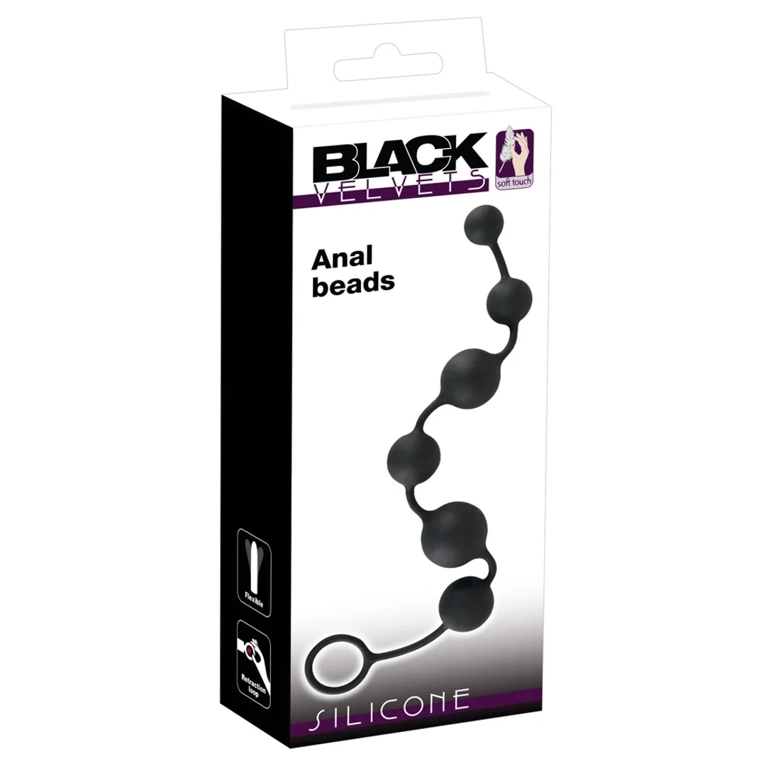 Black Velvets Elastyczny Łańcuch Kulkowy Silikonowy 40 cm