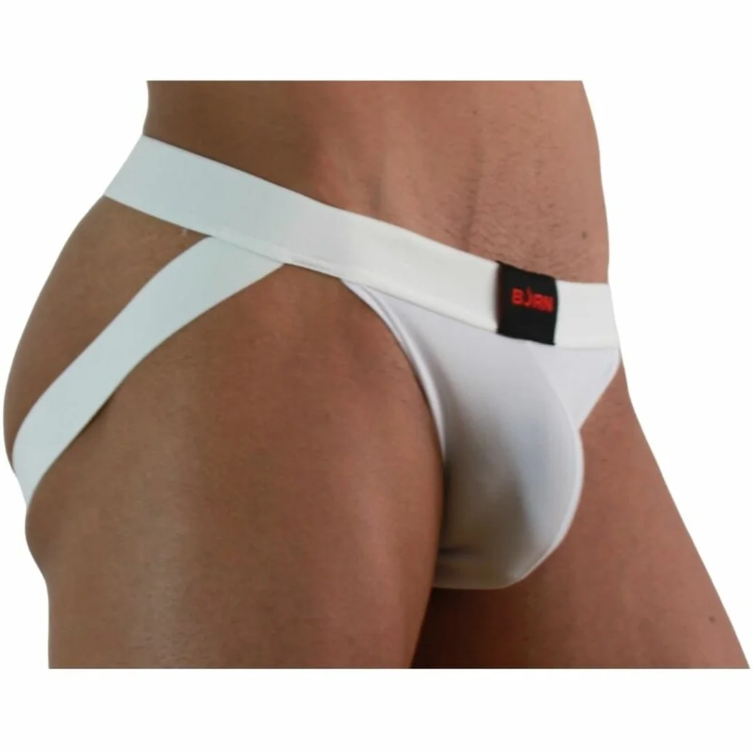 BURN Jockstrap 007 Lycra Biały S - Nowoczesny, Przewiewny Design