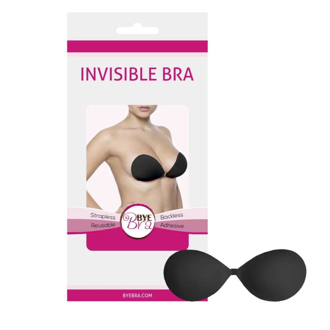 Bye Bra Invisible Bra A Black - samoprzylepny biustonosz bez ramiączek