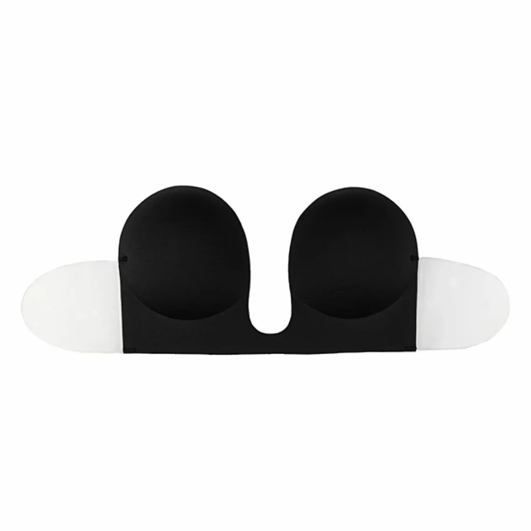 Bye Bra Seamless U-Style Bra B Czarny z odpinanymi skrzydełkami