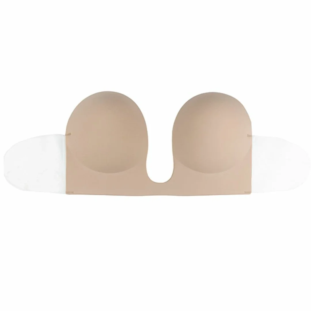 Bye Bra Seamless U-Style Bra B Nude - samonośny biustonosz z odpinanymi skrzydełkami