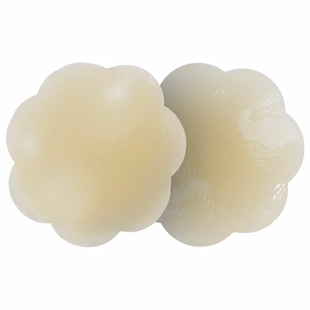 Bye Bra Silicone Nipple Covers Nude - silikonowe osłonki kwiaty, wielorazowe