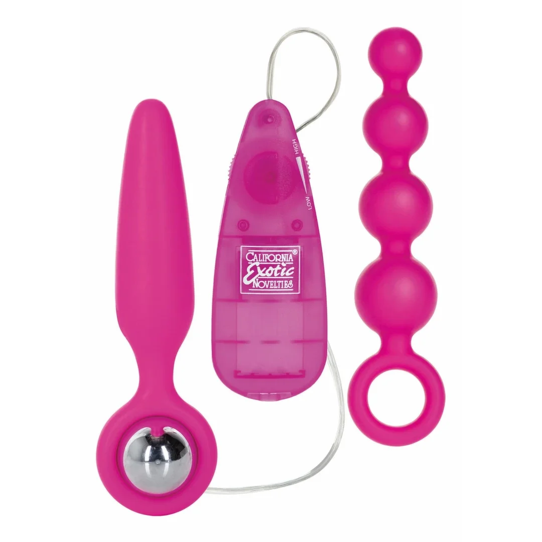 CalExotics Booty Call Booty Vibro Kit - Zestaw silikonowy z wibrującym modułem