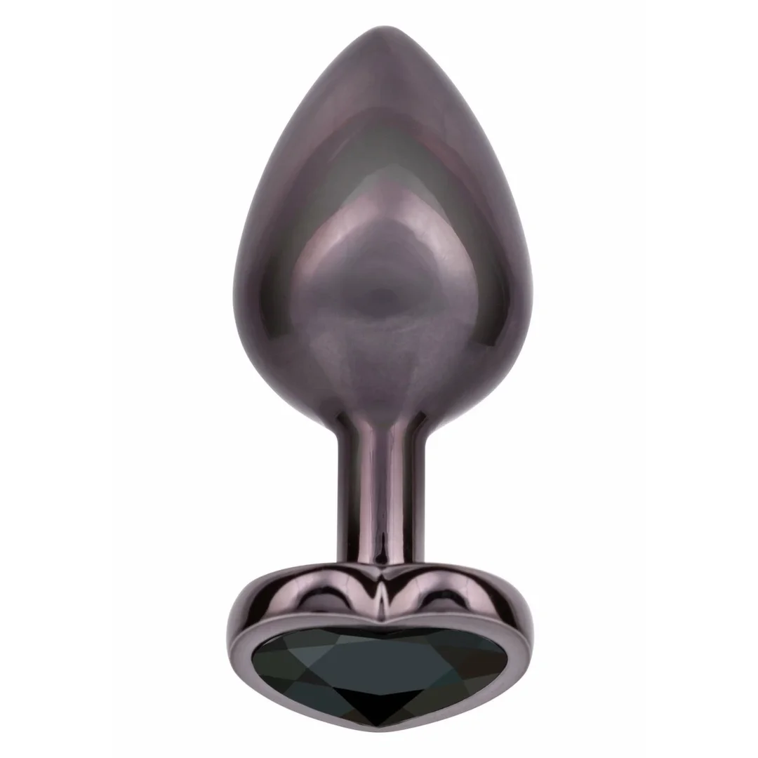 CalExotics Diamond Heart Plug Large - elegancki model z kryształowym sercem, rozmiar L