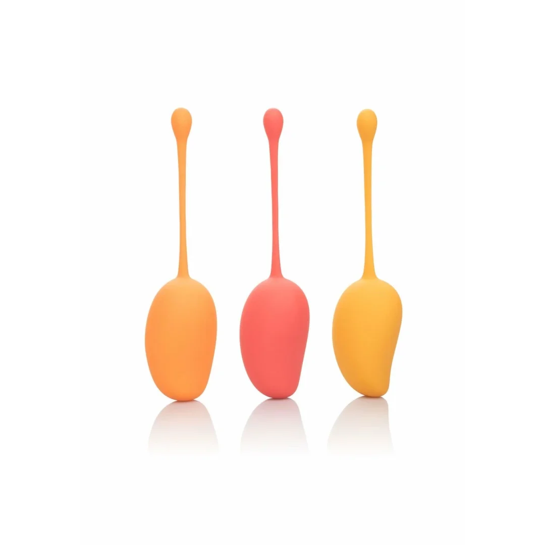 CalExotics Kegel Training Set Mango 3-stopniowy zestaw do ćwiczeń mięśni dna miednicy