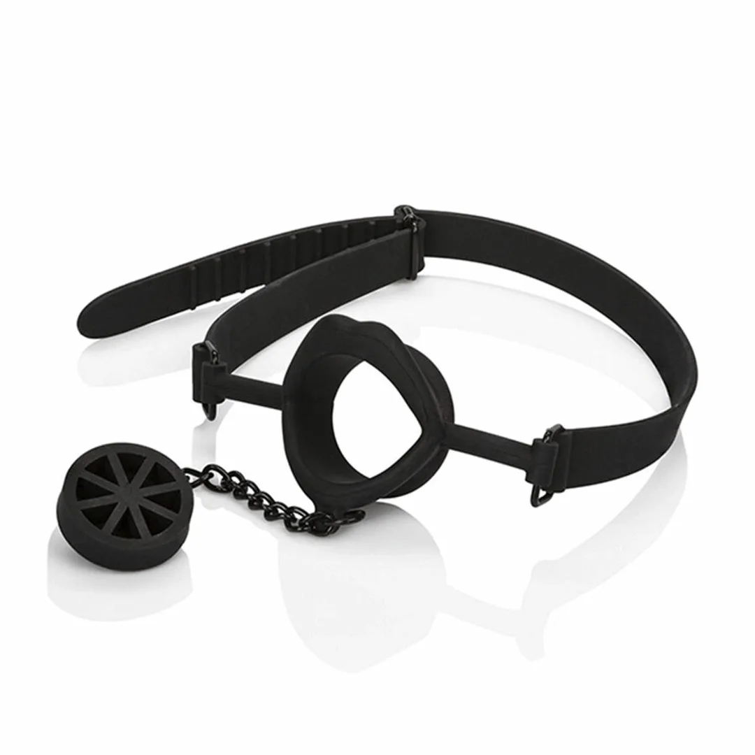 CalExotics Scandal Gag z silikonową zatyczką, czarny, 61 cm