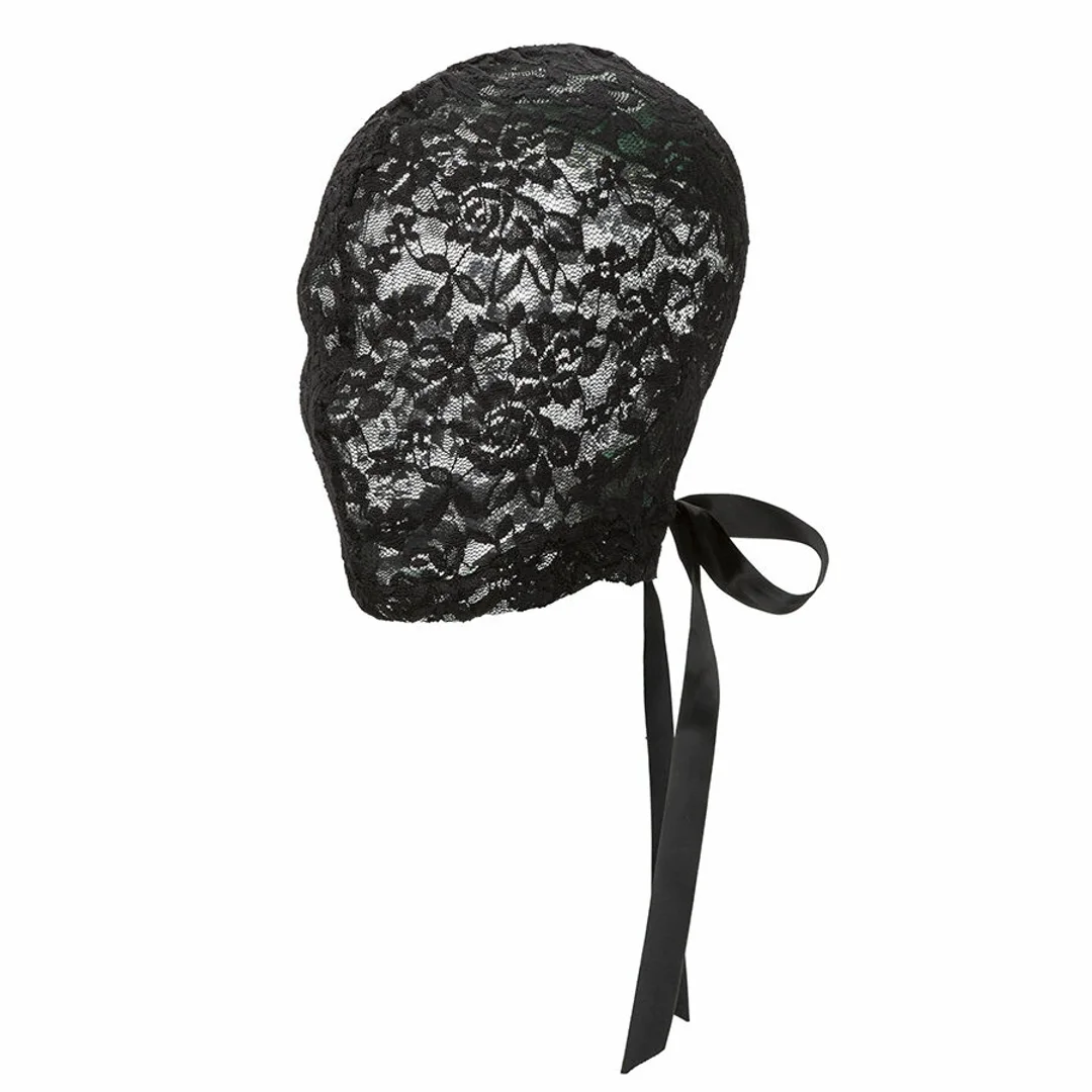 CalExotics Scandal Koronkowa Balaclava Czarna z Kokardą One Size