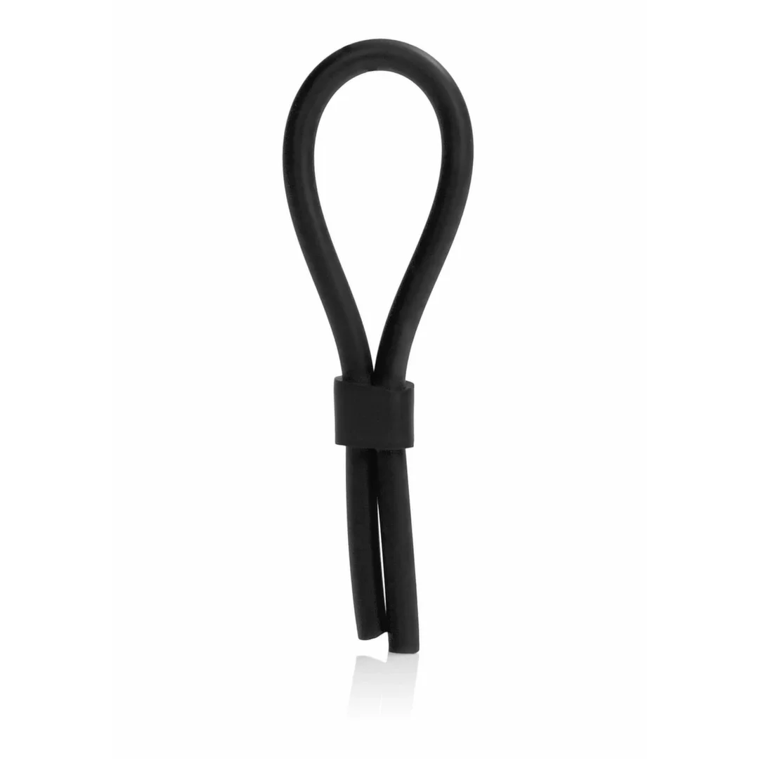 CalExotics Silicone Stud Lasso - regulowany pierścień silikonowy czarny