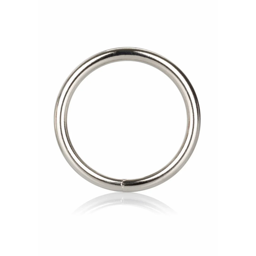 CalExotics Silver Ring Large stalowy pierścień intymny 2,5'' wytrzymały