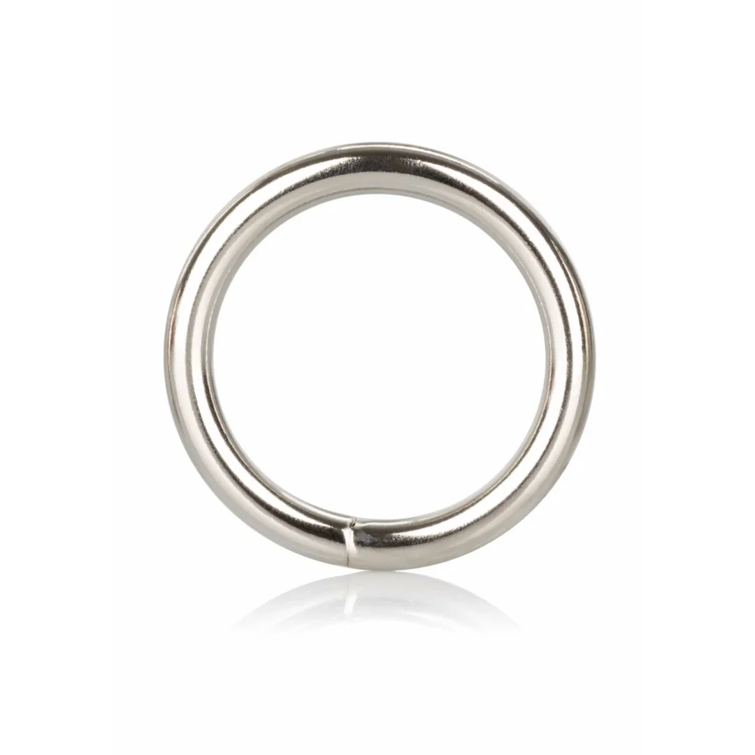 CalExotics Silver Ring Medium stalowy pierścień intymny, średni rozmiar, srebrny