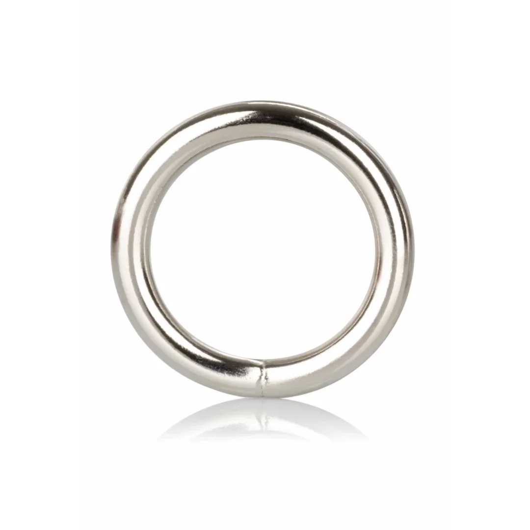 CalExotics Silver Ring Small stalowy pierścień intymny, rozmiar S, polerowany