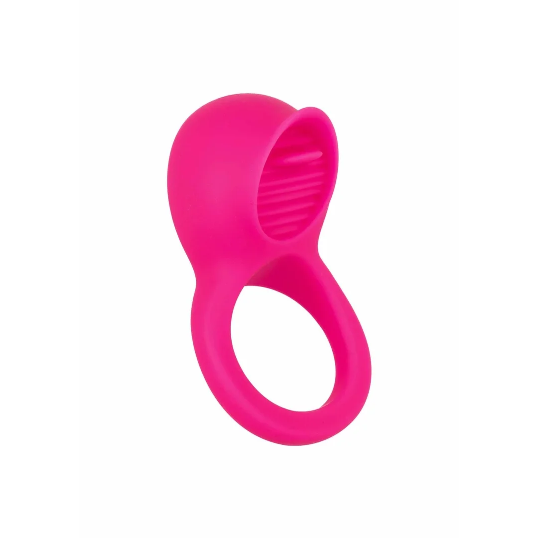 CalExotics Teasing Tongue Enhancer silikonowy pierścień wibrujący USB
