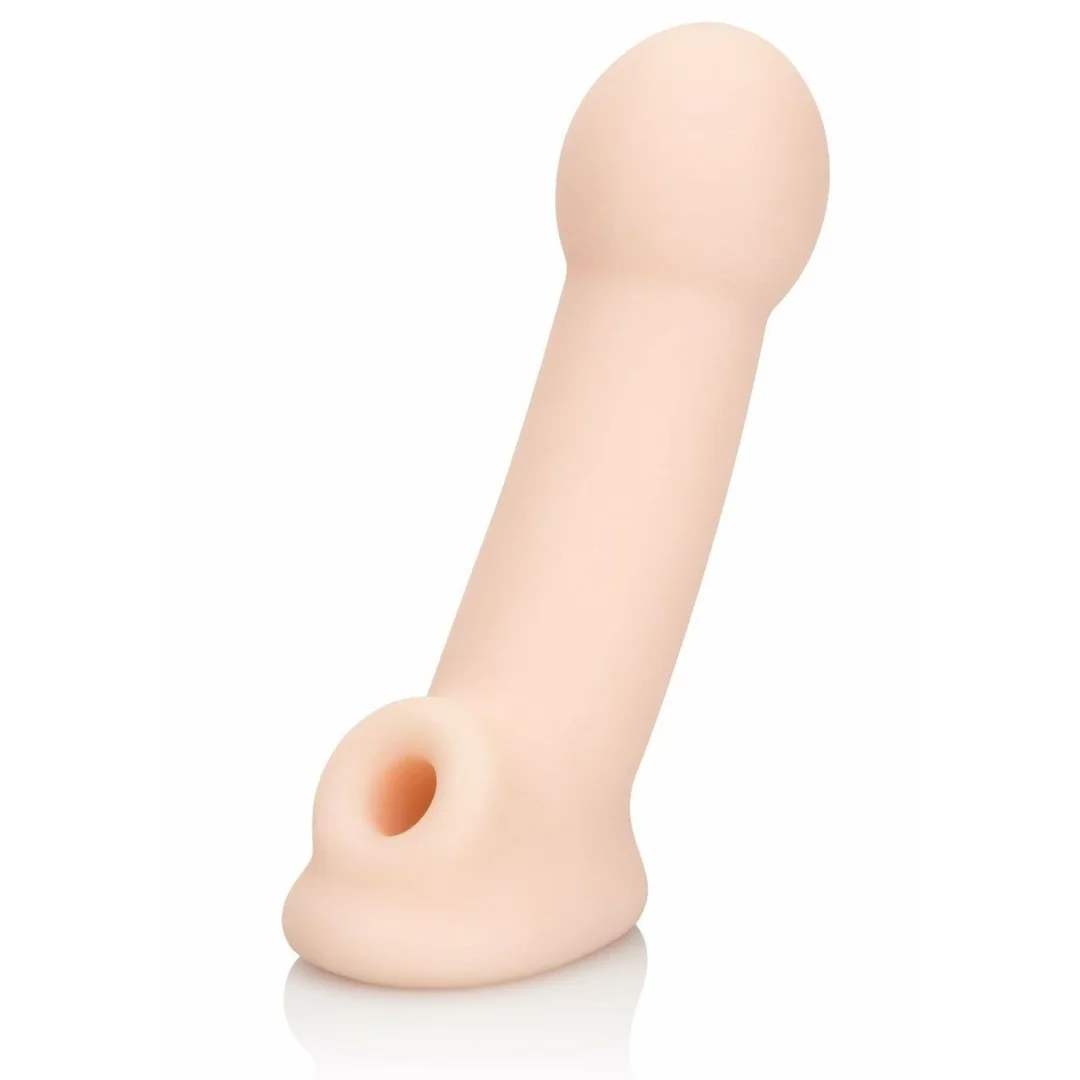 CalExotics Ultimate Extender PureSkin - elastyczny rękaw intymny z paskiem, 20 cm
