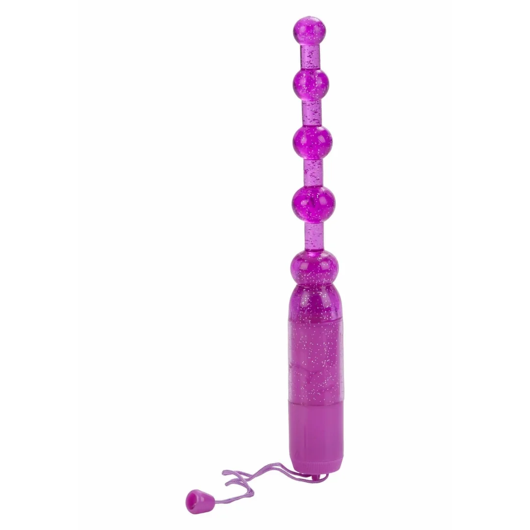 CalExotics Vibrating Pleasure Beads - kulki wibrujące, wodoodporne, wielobiegowe