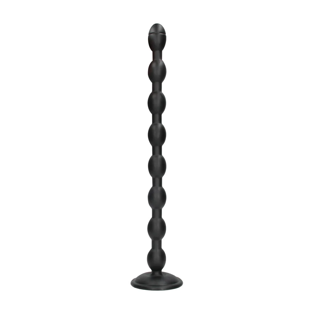 Chain Reaction Anal Plug 49 cm Black - elastyczny model z przyssawką