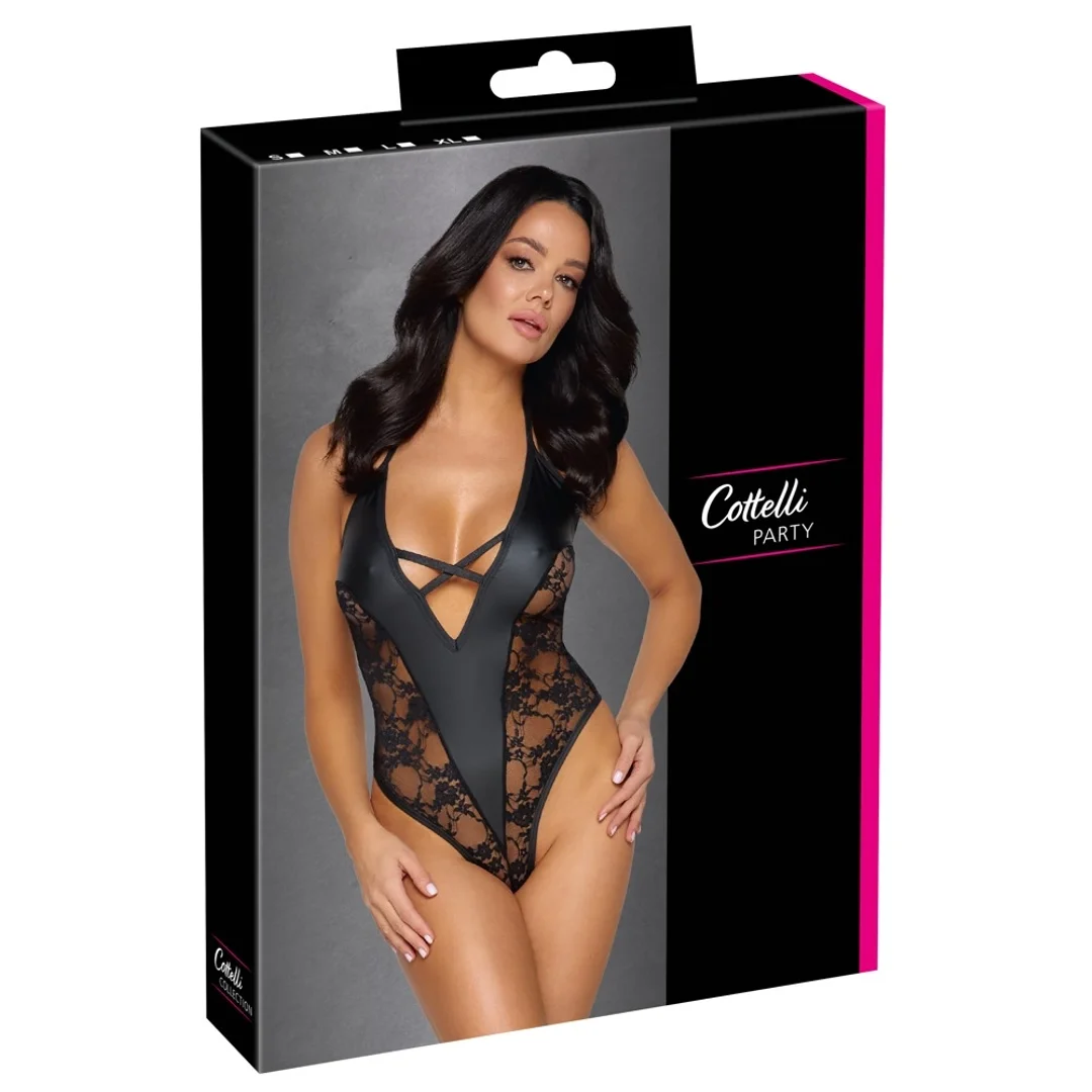 Cottelli Lingerie Body Party Matowe Koronkowe Czarne L