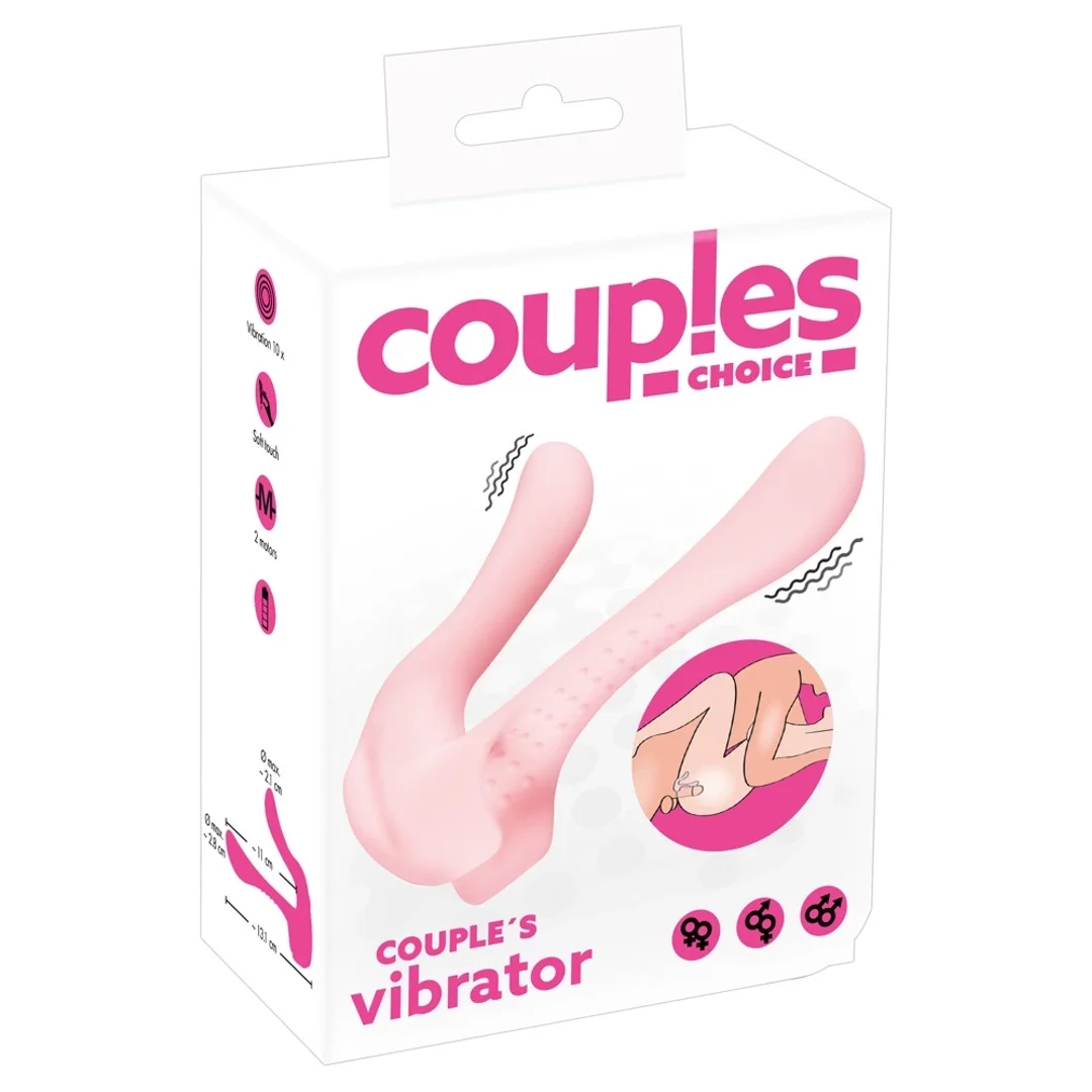 Couples Choice Wibrator Partnerski Rożowy 10 Trybow USB 13,1 cm