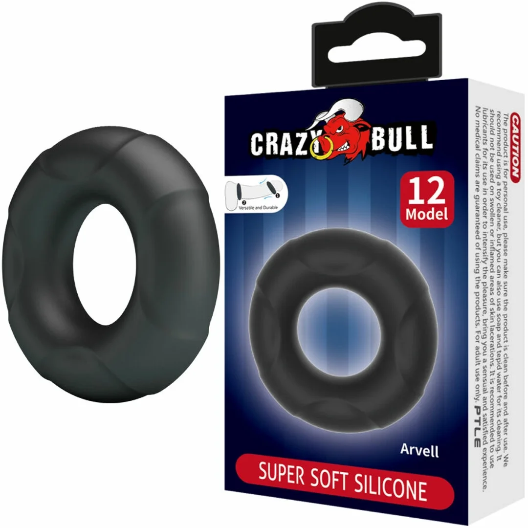 Crazy Bull Arvell Model 12 silikonowy pierścień regulowany czarny 60mm