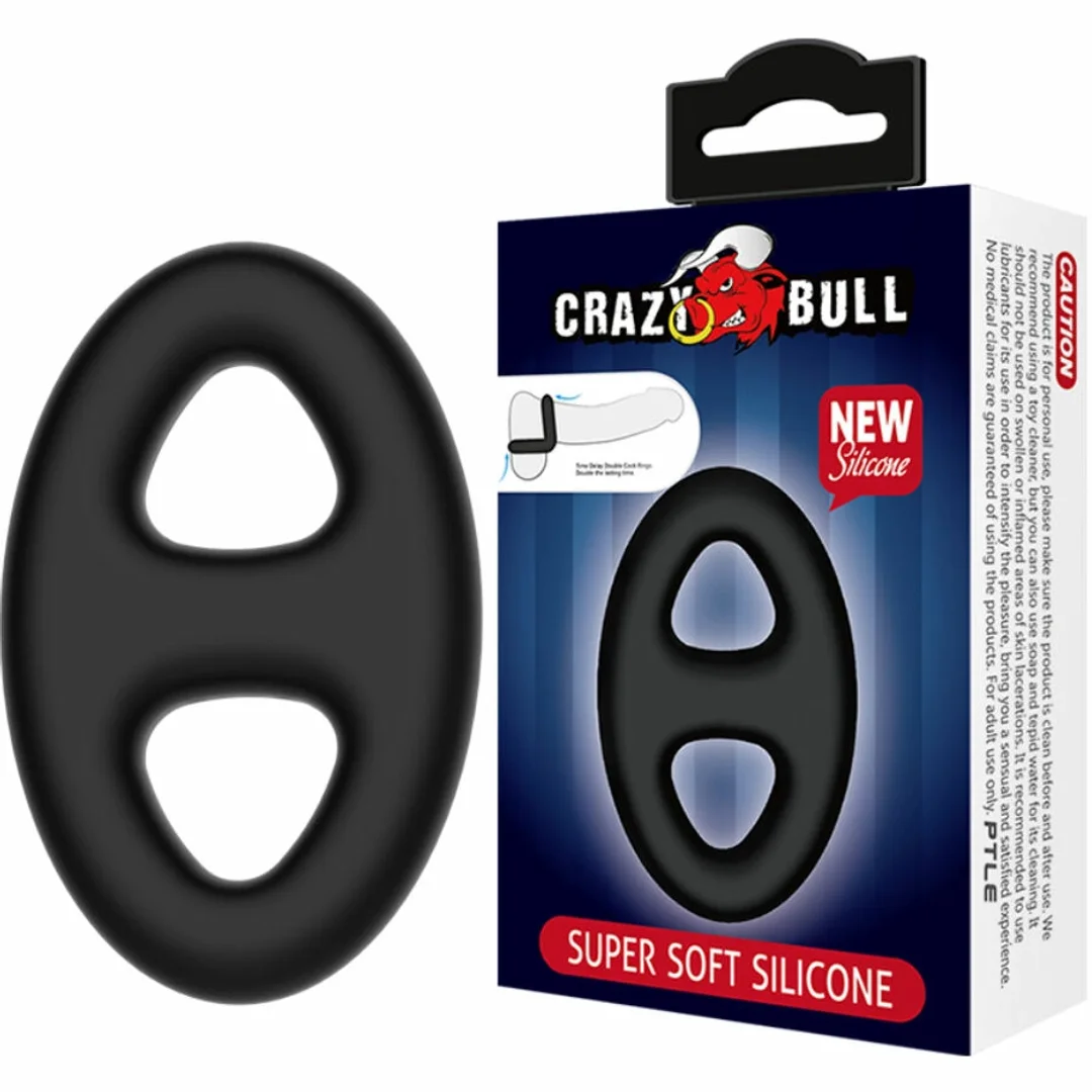 Crazy Bull podwojny silikonowy pierścień elastyczny super miękki 1,9 cm