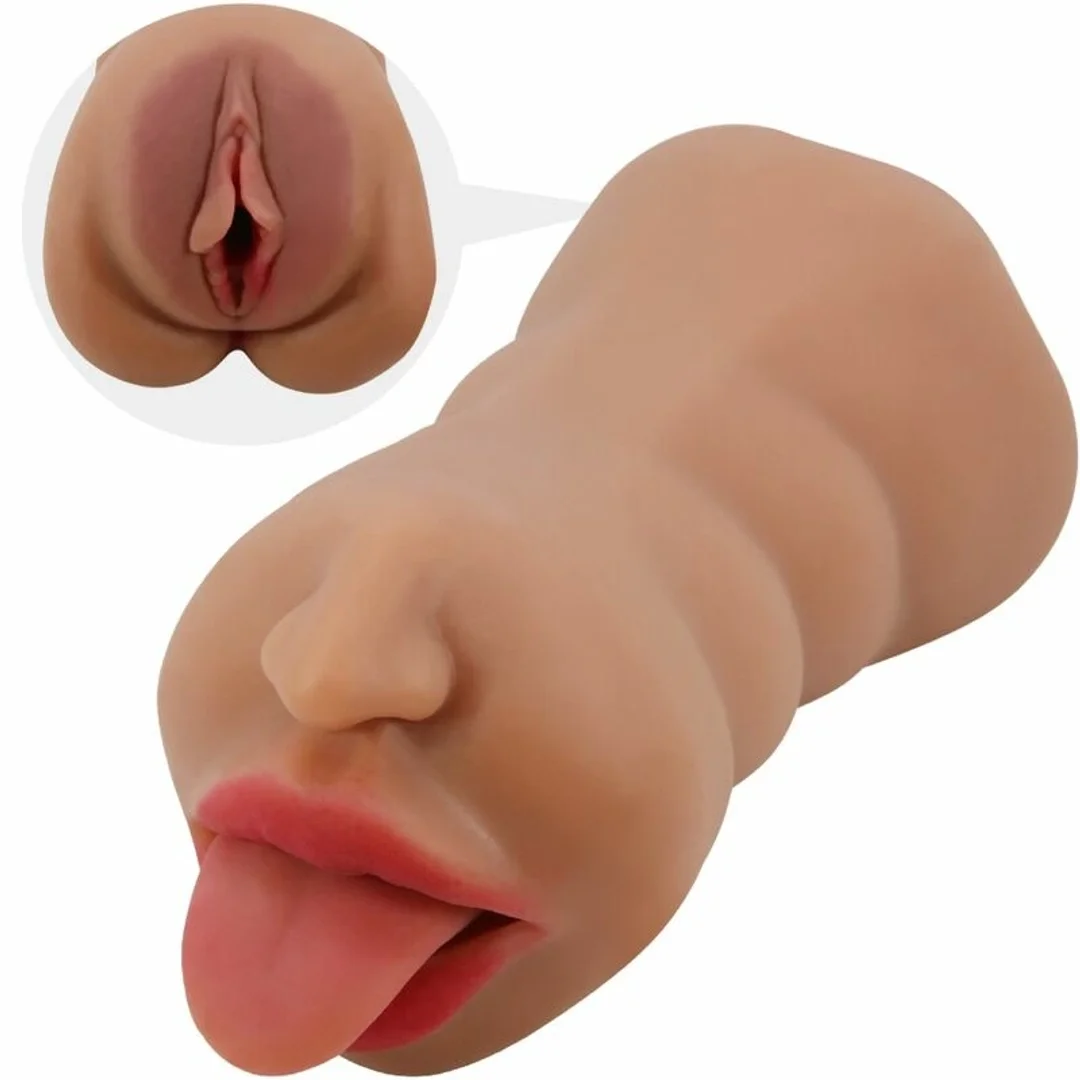 CRAZY BULL Sarah - Masturbator model dwukanałowy, anatomiczny, TPR, wodoodporny