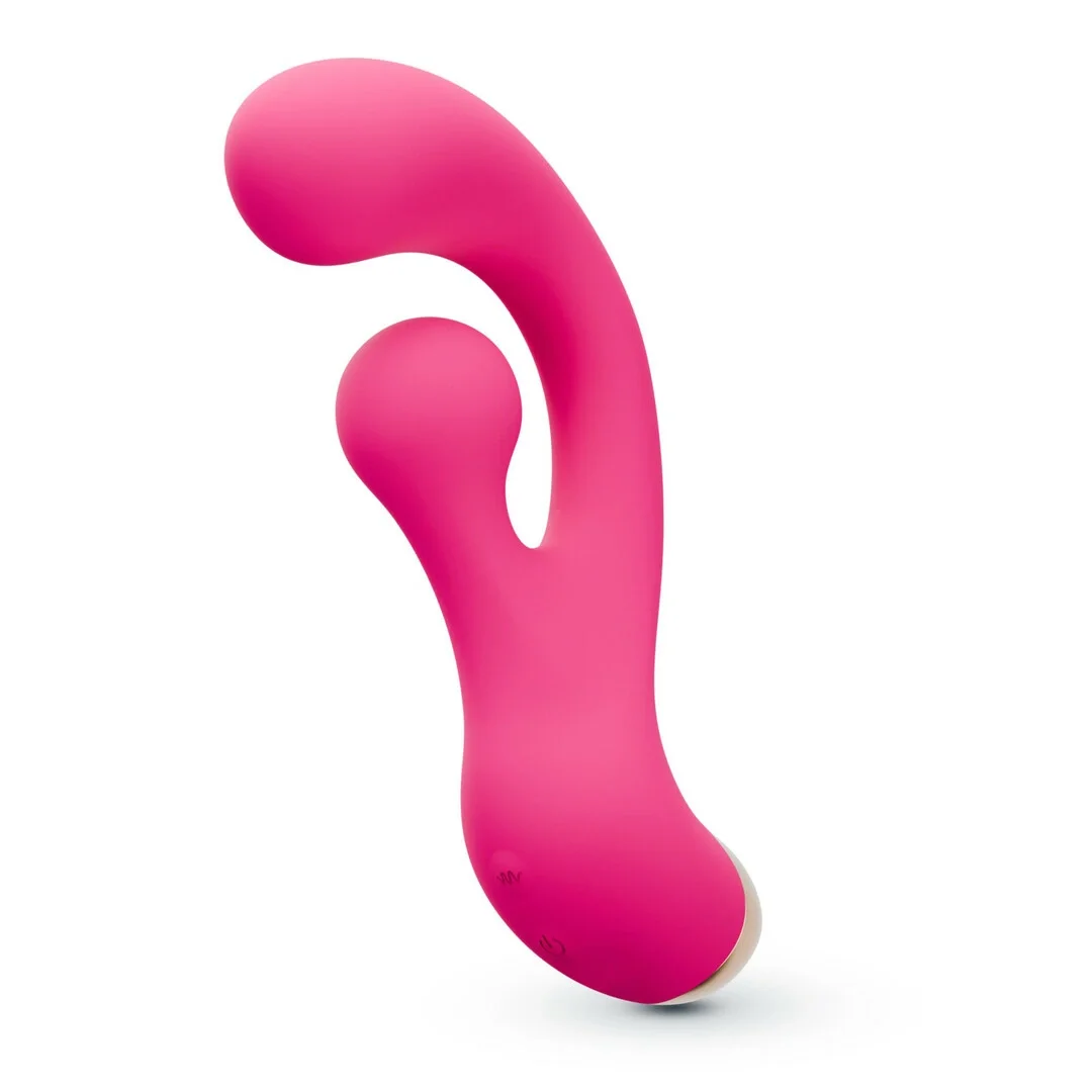 Crushious Pleaser Pink - Wibrujący model z rotacyjnym masażerem, 17,7 cm