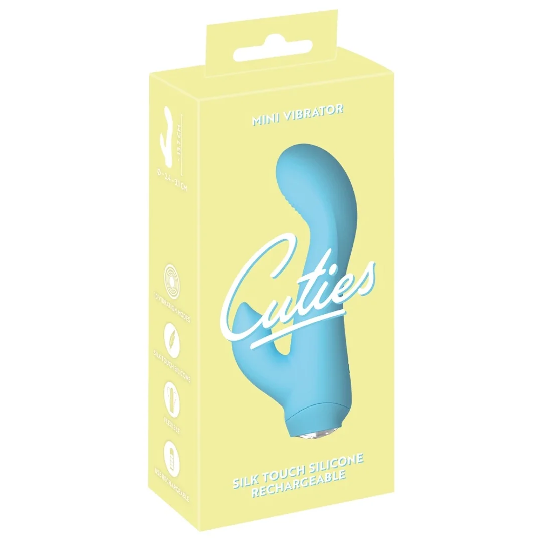 Cuties Mini Wibrator 4. Generacji 10 Trybow Niebieski 13,7 cm