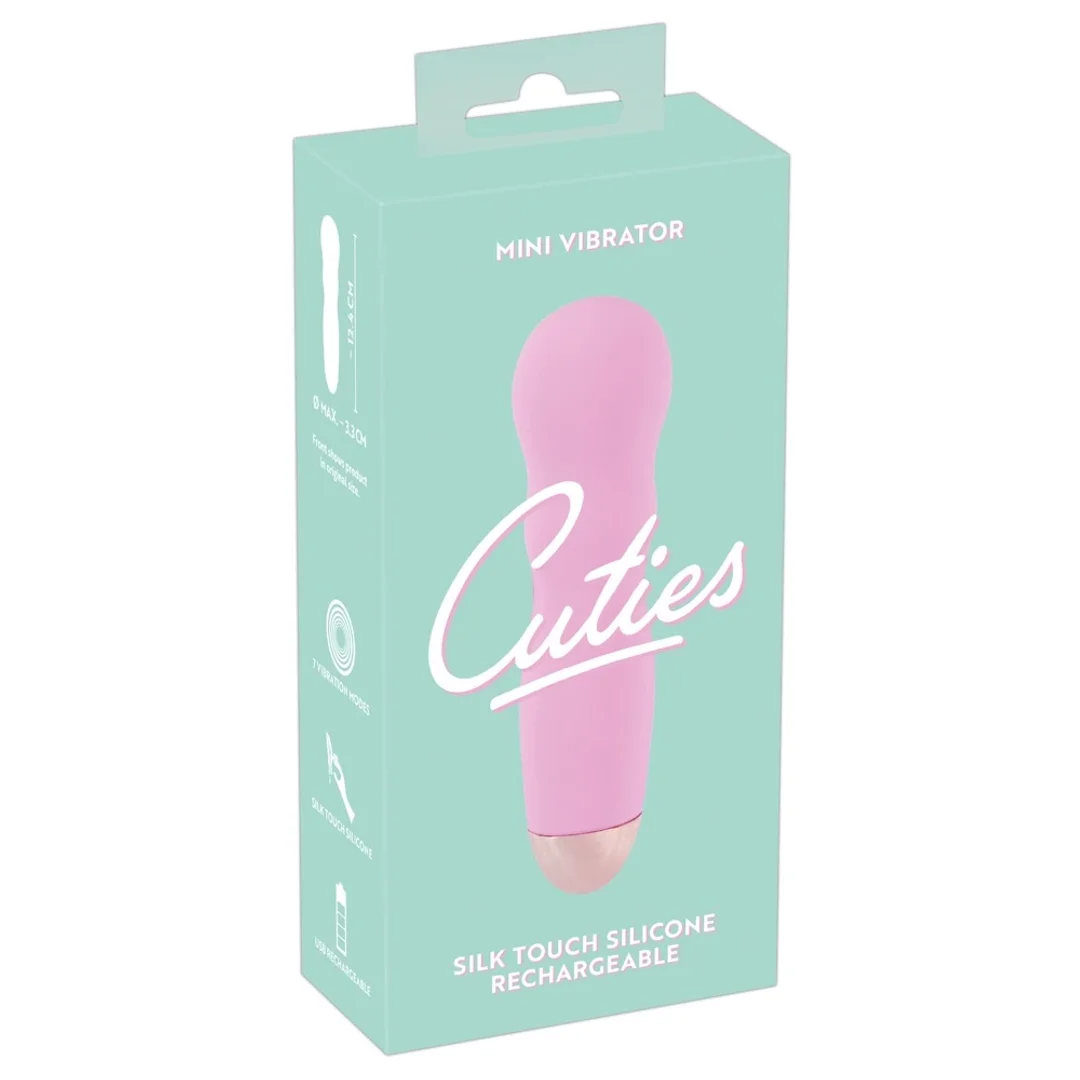 Cuties Mini Wibrator Rożowy 7 Trybow Wodoodporny 12,4 cm USB