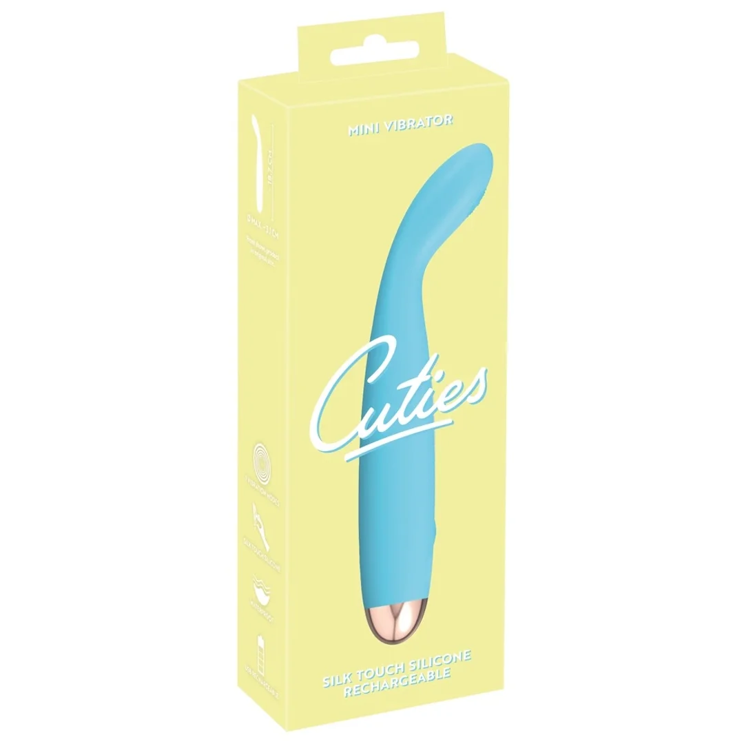 Cuties Mini Wibrator Stymulujący Niebieski 18,7 cm USB 7 Trybow