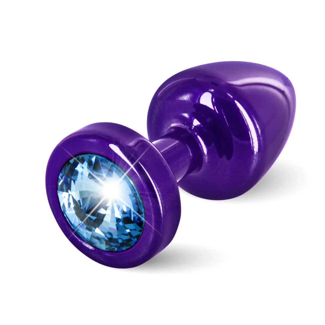 Diogol Anni Round Purple & Blue 25 mm - aluminiowy model z kryształkiem