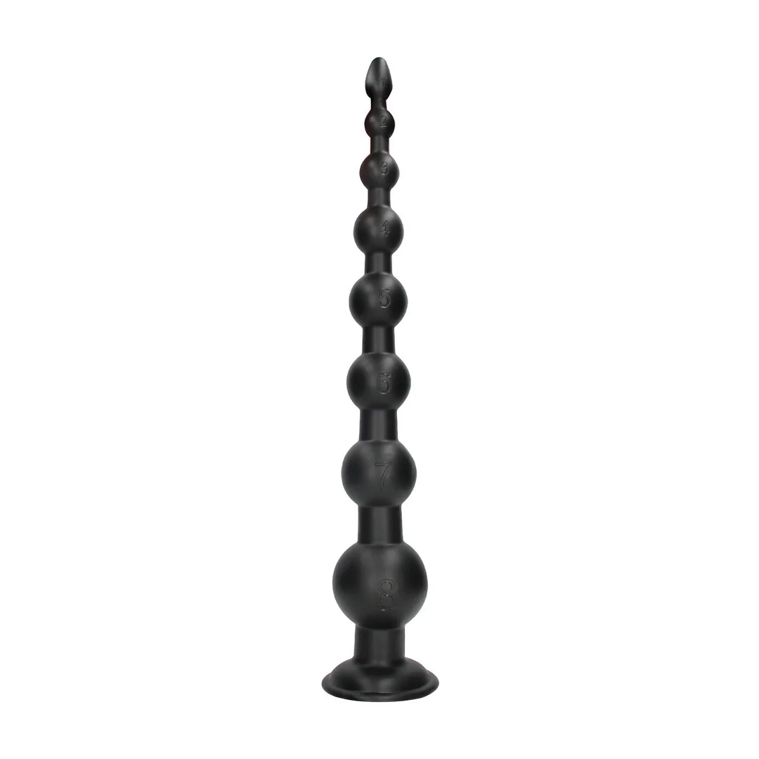 Dominant Drill Anal Plug 55,5 cm Black - elastyczny model z przyssawką