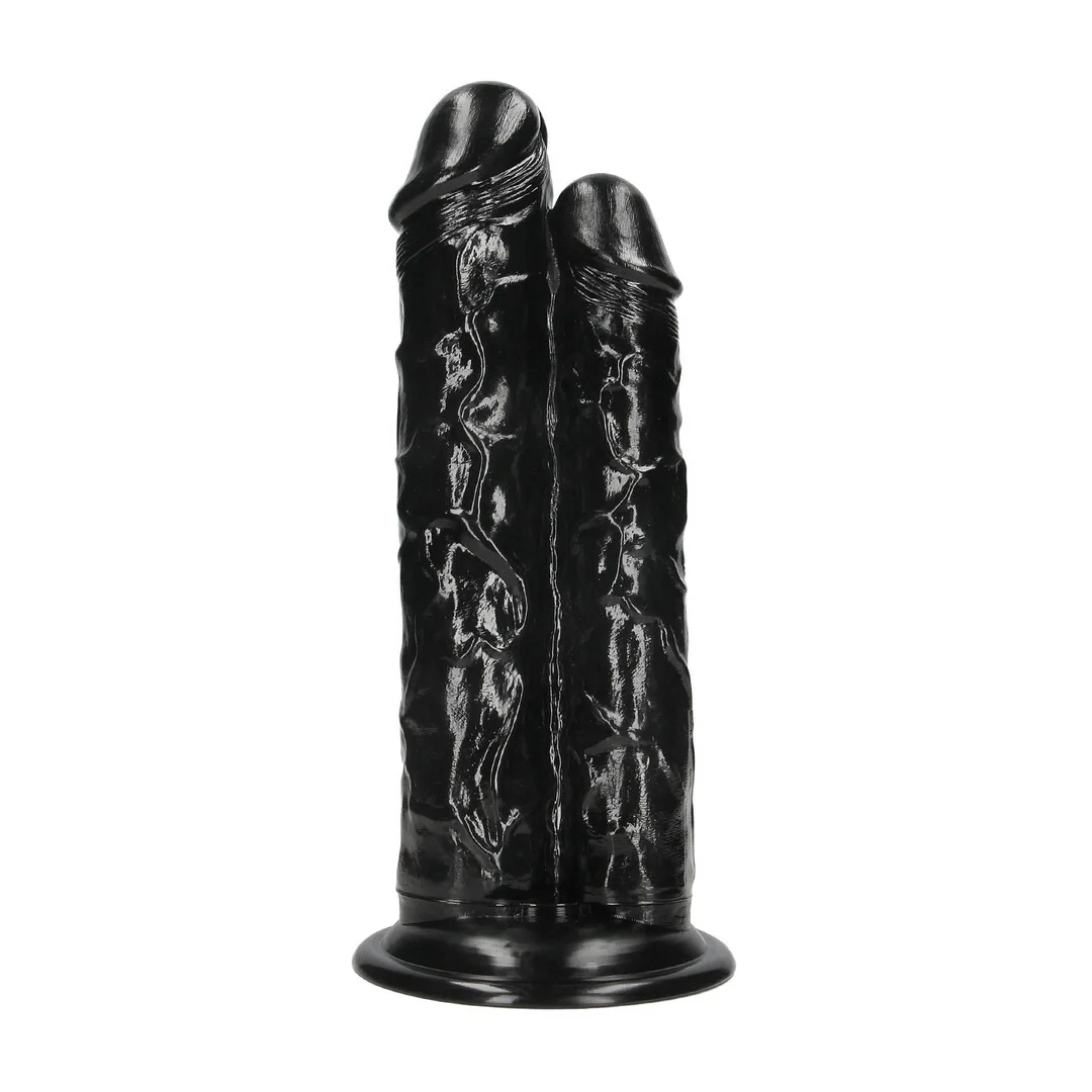 Double Titan model Double Dildo 24,5 cm czarny z przyssawką