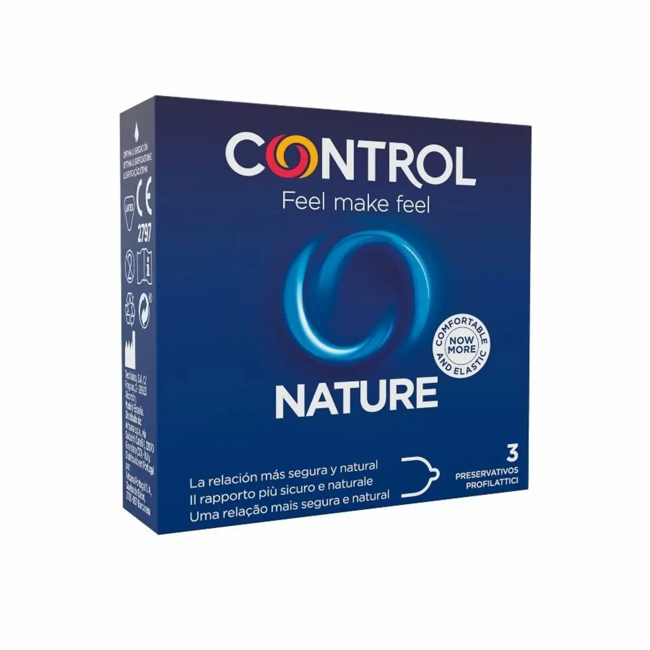 Control Adapta Nature prezerwatywy lateksowe 3 sztuki 54 mm