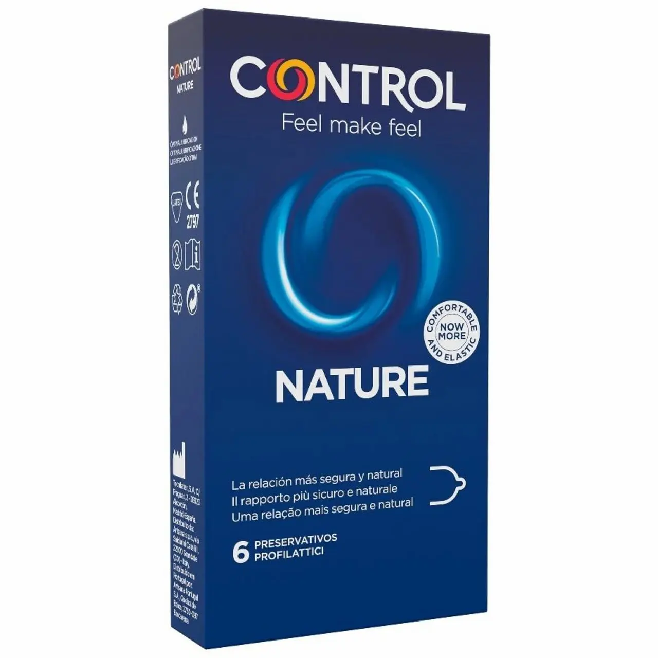 Control Adapta Nature prezerwatywy lateksowe 6 sztuk, 54 mm