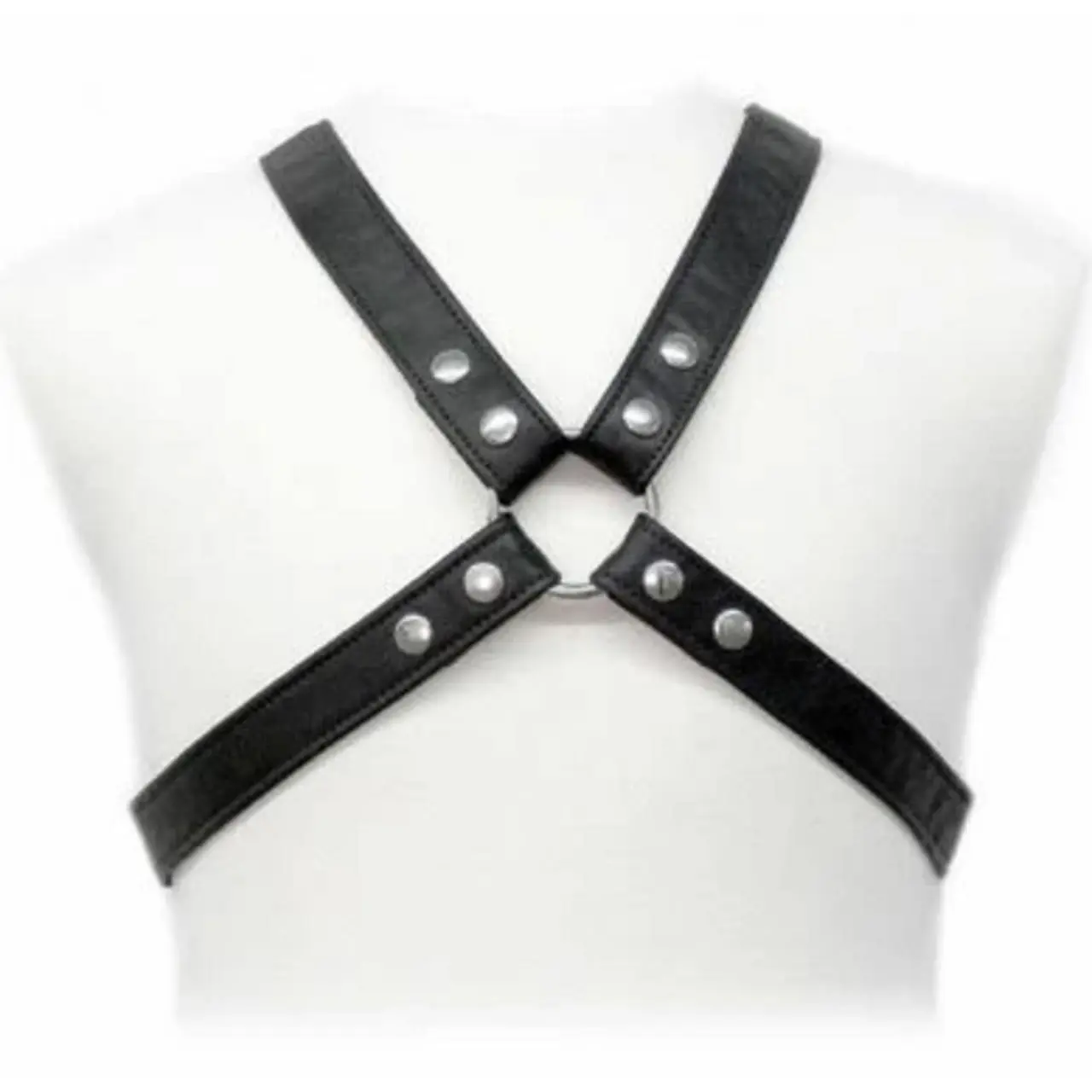LEATHER BODY Uprząż męska krzyżowa skora naturalna S-XL czarna