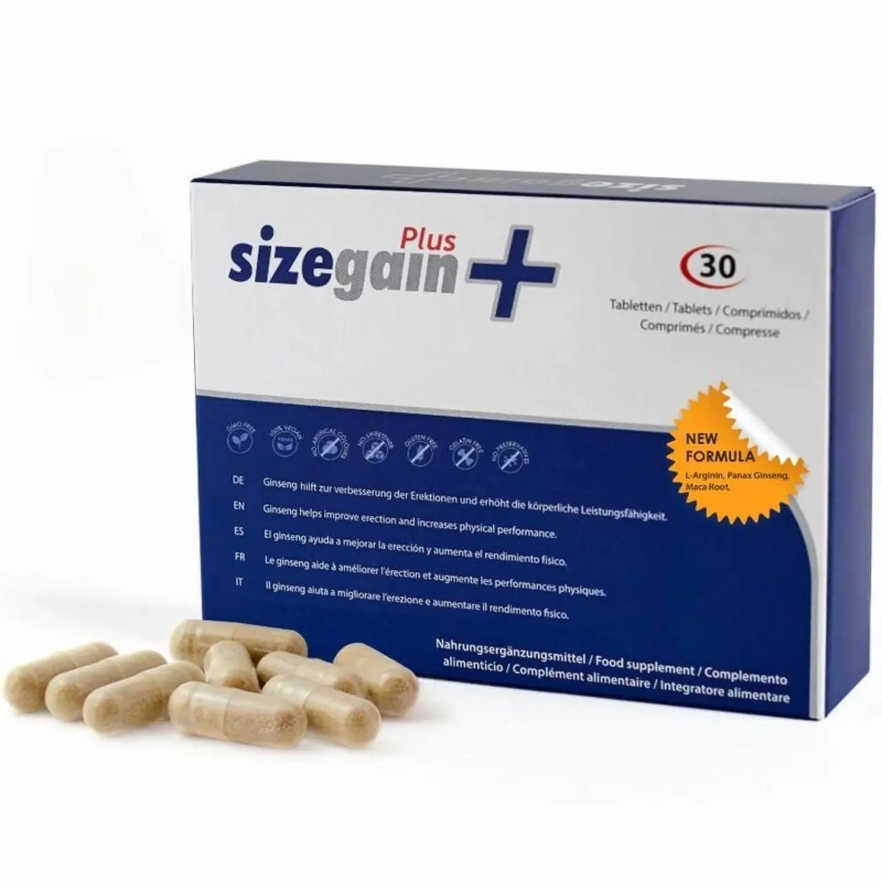 500 Cosmetics SizeGain Plus 30 tabletek suplement dla mężczyzn