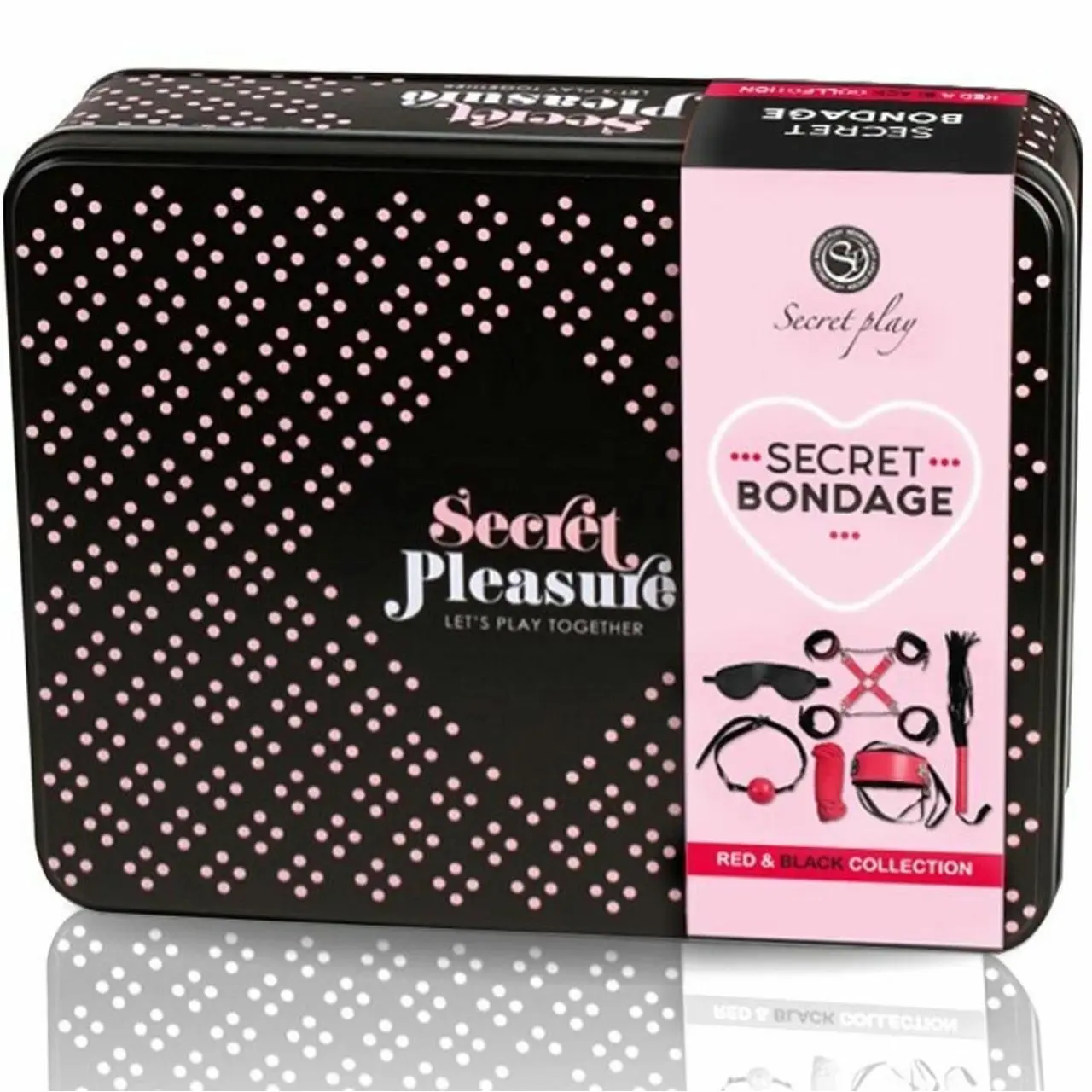 SecretPlay Zestaw 6 elementow Red Collection - akcesoria wiążące