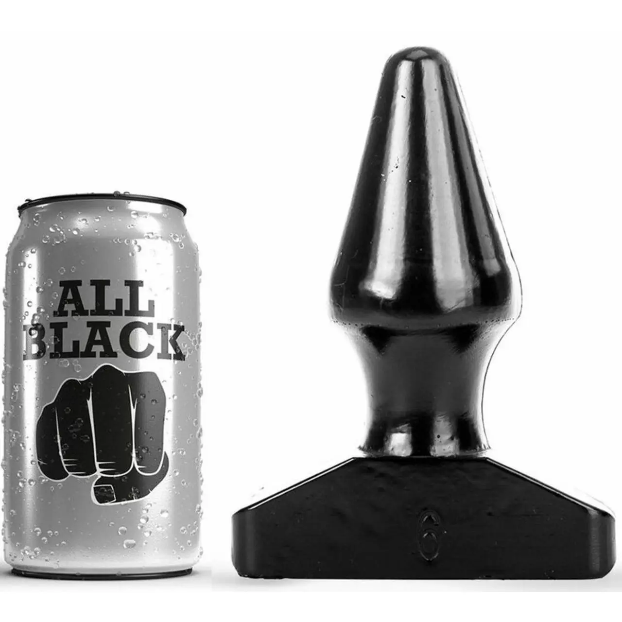 All Black Plug stożkowy 15,5 cm PVC - ergonomiczny model wodoodporny