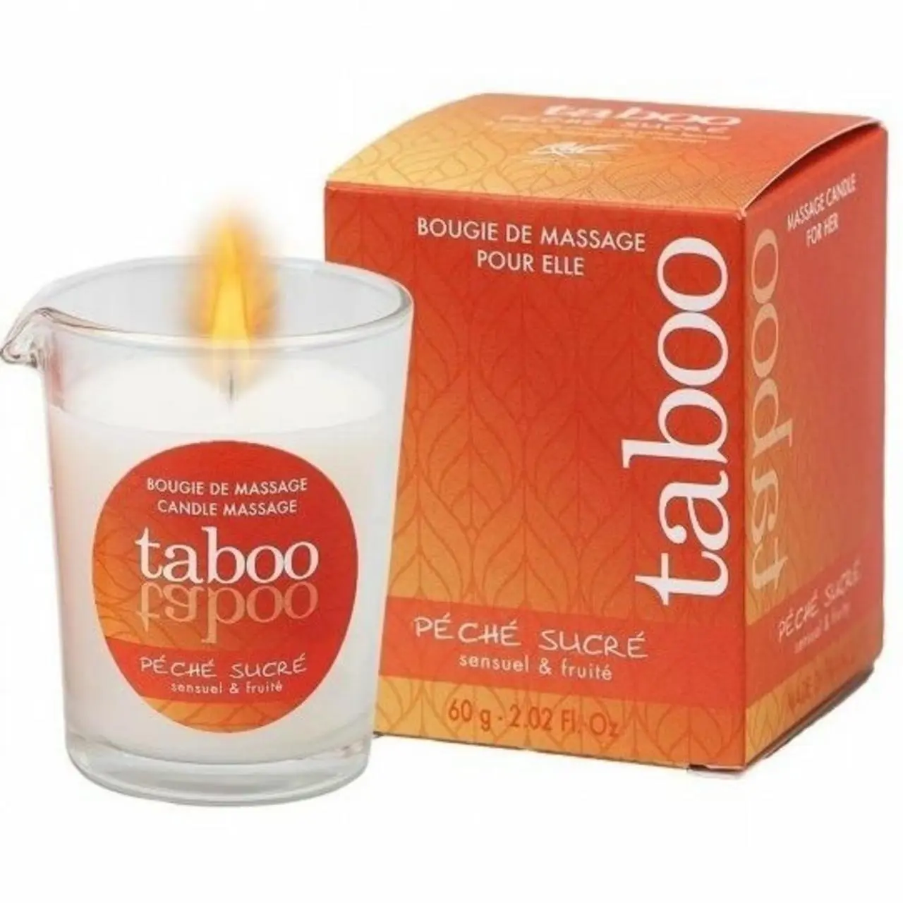 RUF Tabo Świeca do masażu o aromacie nektarynki 60g naturalna
