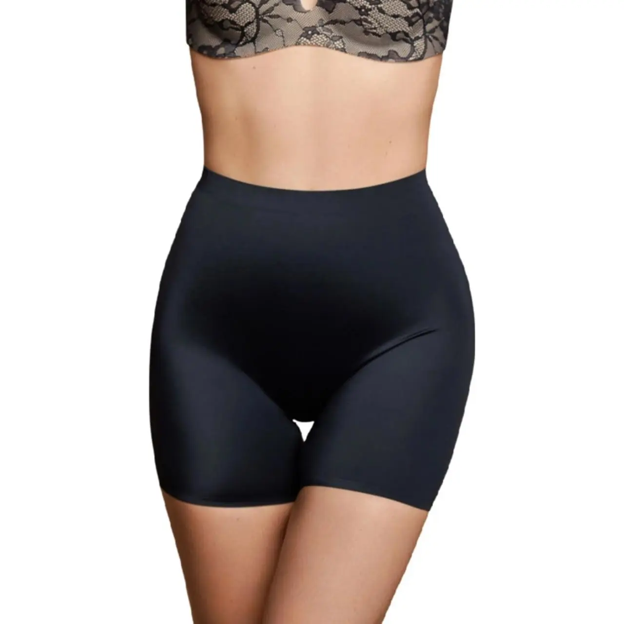 Bye Bra Light Control Invisible Short czarne XL - lekkie szorty modelujące
