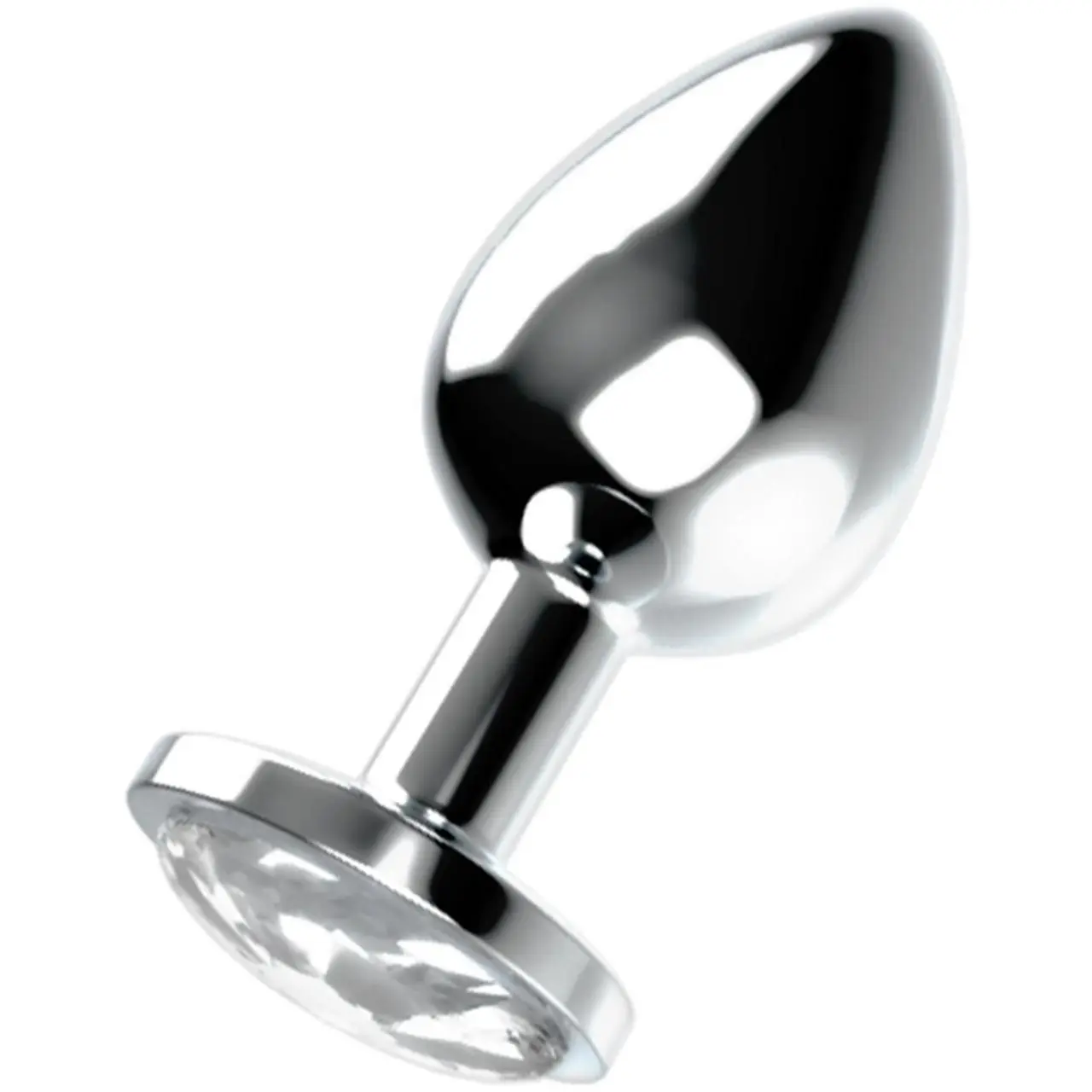 OHMAMA Korek aluminiowy z kryształem L, 4x9cm, elegancki design