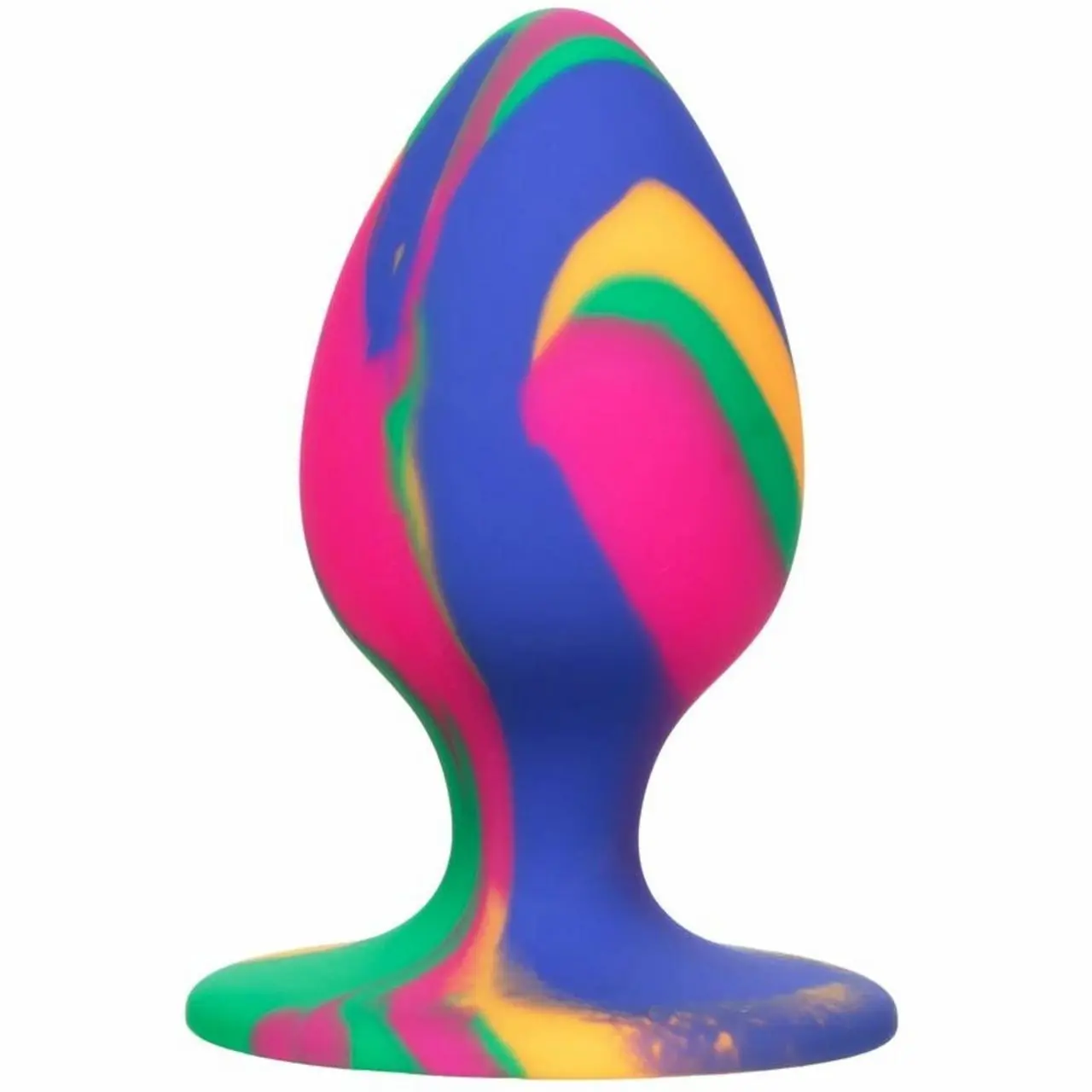 CalExotics Cheeky Medium Tie Dye - silikonowa zatyczka z przyssawką, kolorowa