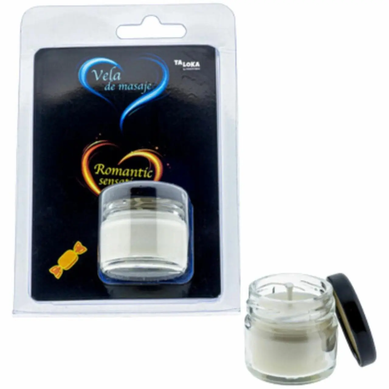 Taloka Świeca do masażu karmelowa 30 ml - odżywczy olejek i aromat