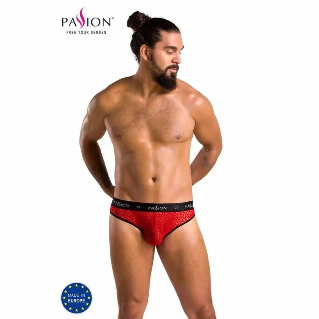 Passion Slip MIKE czerwony S/M - nowoczesne slipy męskie Oeko-Tex