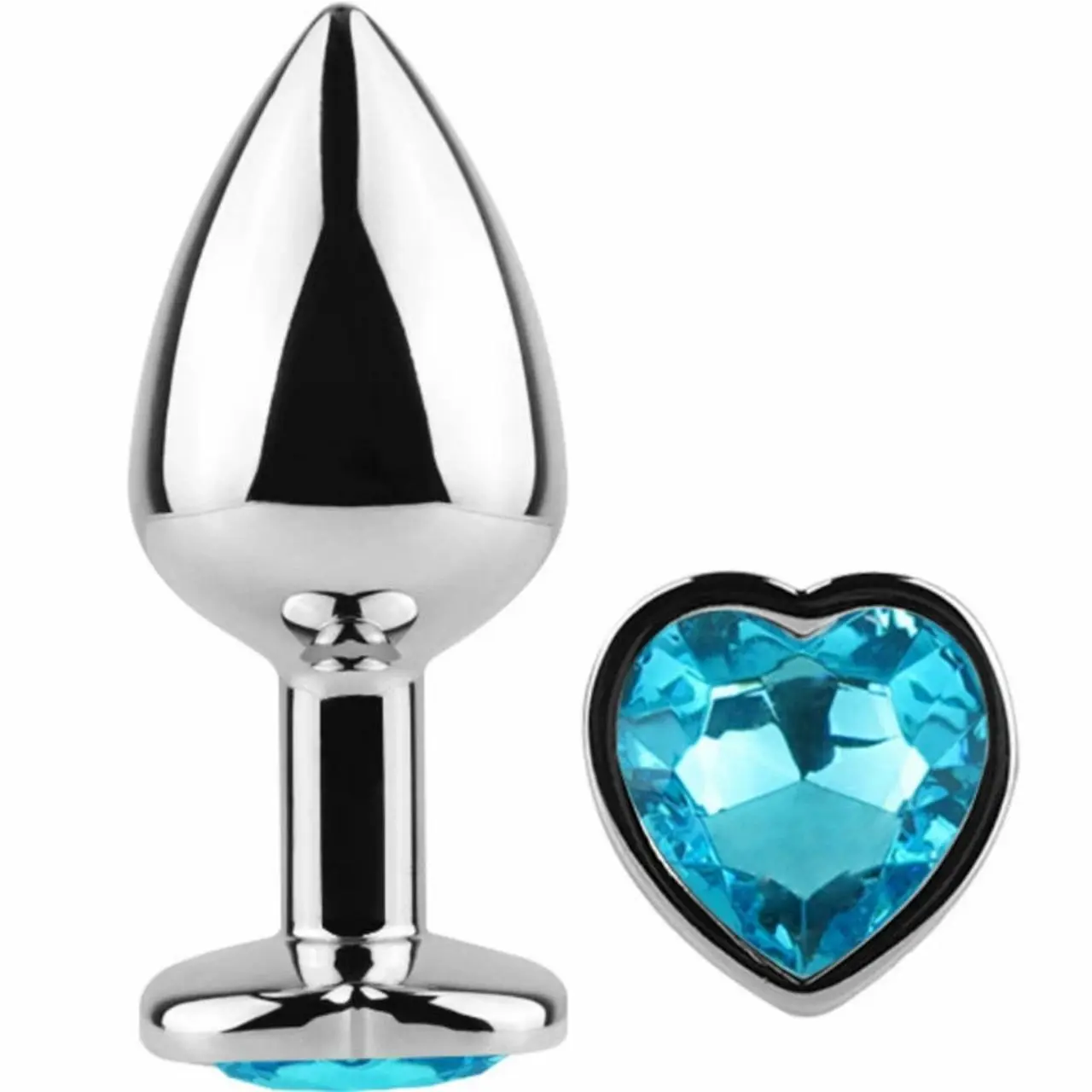 Secret Play Metalowy korek dekoracyjny Blue Heart 7 cm mały rozmiar