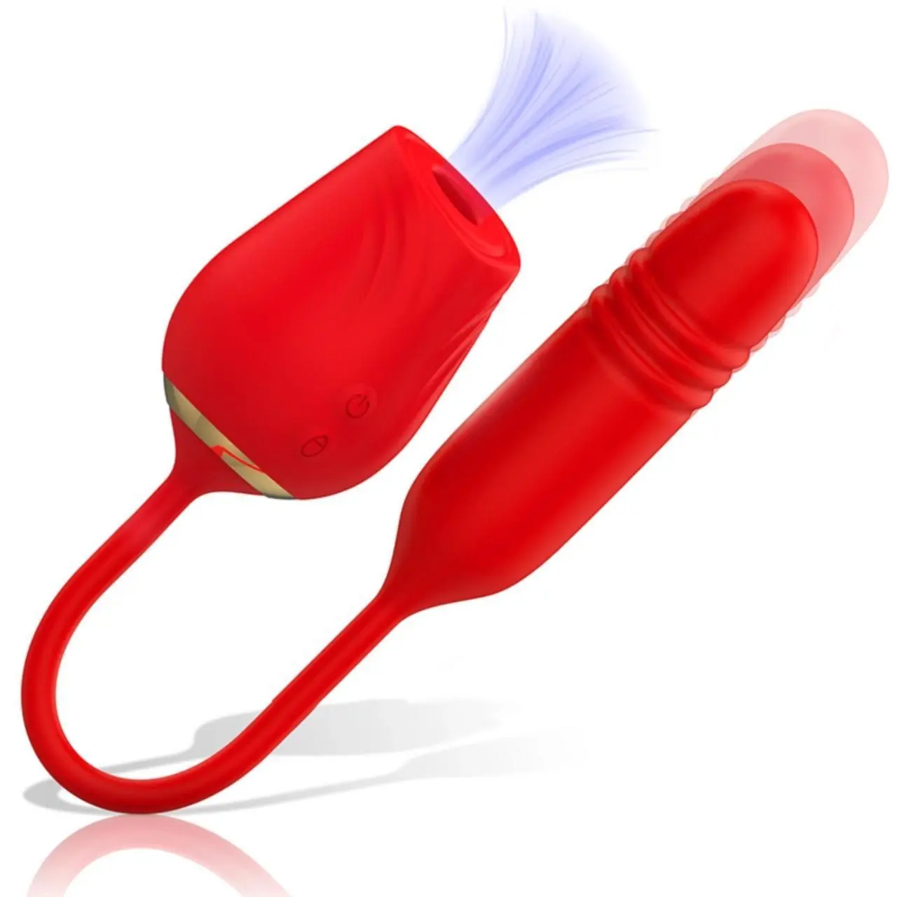 MIA Amalfi Double Pleasure Wand - silikonowy masażer z falami i funkcją ruchu